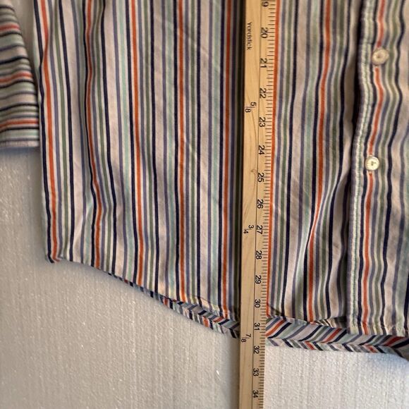 Mikasi De Coutier Men’s Dress‎ Shirt French Cuffs Wingtip Collar 2XL Stripe - Picture 8 of 16